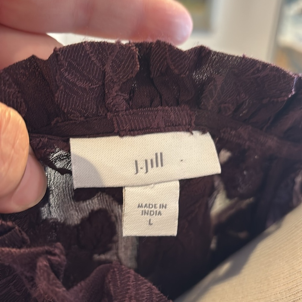 J. Jill Elegant Lace Women's Top in Deep Purple - Picture 5 of 8